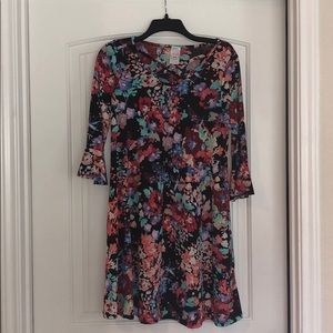 Criss cross neck floral dress